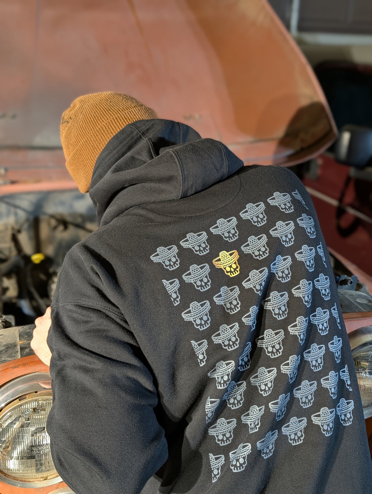 Checker Back Hoodie